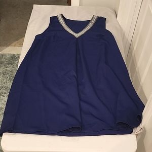 Deep navy/purple sleeveless dress